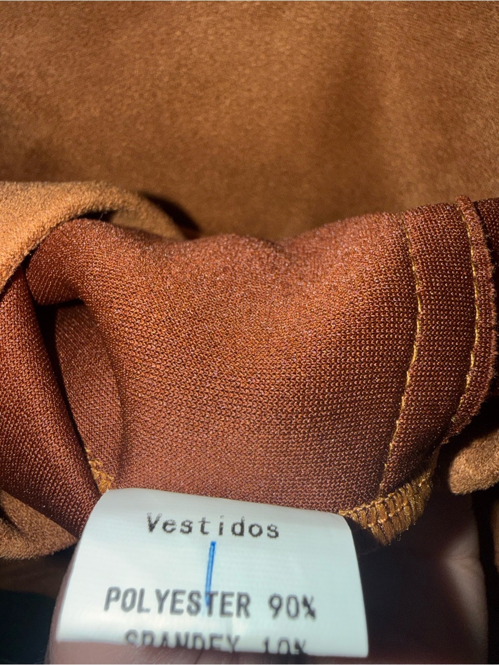 Orange Button-Front Suede Mini Skirt - Picture 3 of 7